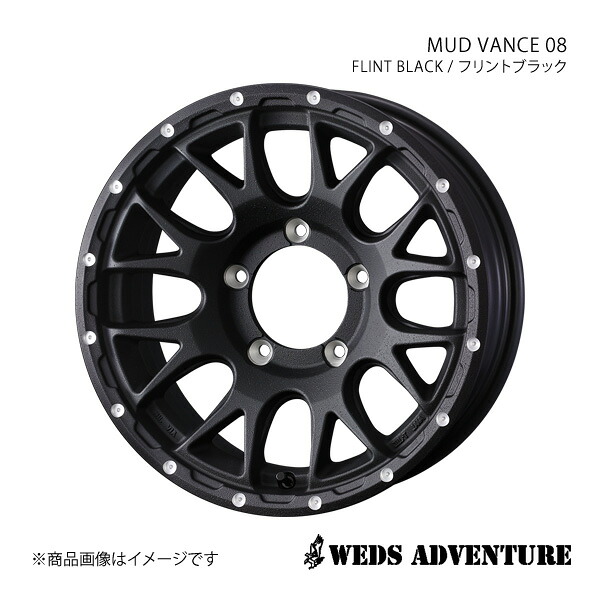 WEDS-ADVENTURE/MUD VANCE 08 ジムニーシエラ JB74 ホイール 1本 0041127【16×6.0J 5-139.7 INSET-5 FLINT BLACK】