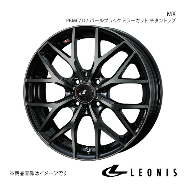 LEONIS/MX アルトラパン HE22S ホイール 1本 0037408【16×5.0J 4-100 INSET45 PBMC/TI(パールブラック ミラーカット/チタントップ)】|車高調 カー用品専門店 車楽院