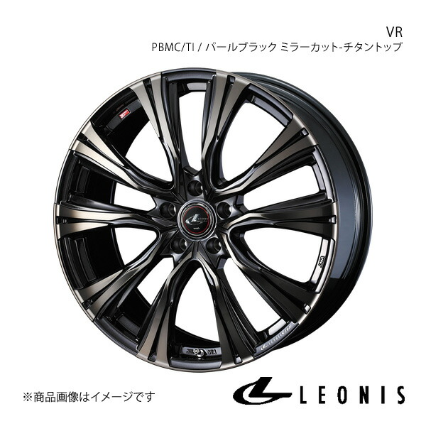 LEONIS/VR シエンタ 10系 ホイール 1本 0041217【15×6.0J 5-100 INSET45 PBMC/TI(パールブラック ミラーカット/チタントップ)】