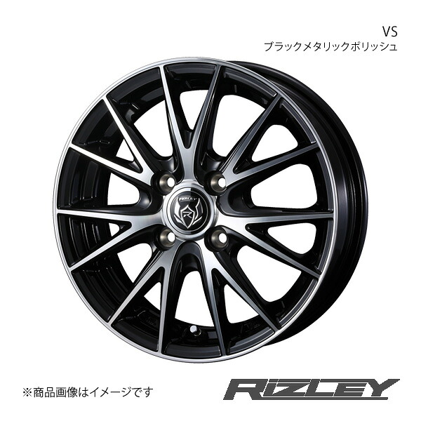 RiZLEY/VS タント LA600系 ホイール 1本 0039417【15×4.5J 4-100 INSET45 ブラックメタリックポリッシュ】