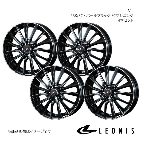 LEONIS/VT エブリイワゴン DA64W ホイール 4本セット 0036333×4【16×5.0J 4-100 INSET45 PBK/SC】