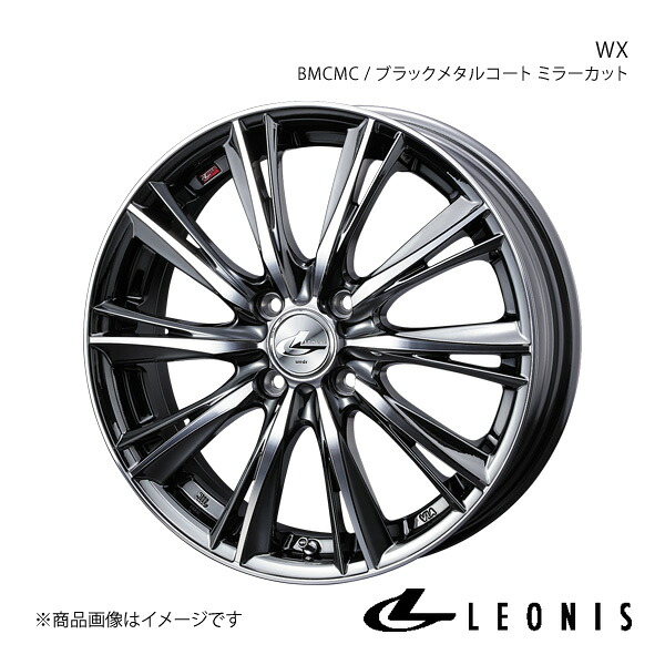 LEONIS/WX ムーヴキャンバス LA800系 ホイール 1本 0033856【14×4.5J 4-100 INSET45 BMCMC(ブラックメタルコート ミラーカット)】