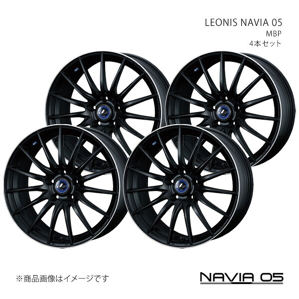 NAVIA 05 ウィッシュ 10系/2.0Z アルミホイール 4本セット 0036276×4【18×7J 5-100 INSET47 MBP】