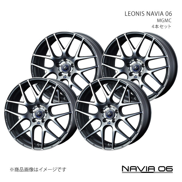 NAVIA 06 スカイライン V36クーペ/4ポットキャリパー 推奨タイヤサイズ(225/45-19) アルミホイール 4本セット 0037630×4【19×8J 5-114.3 INSET43 MGMC】