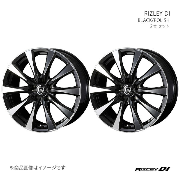 RIZLEY DI ライツレー ディーアイ ウィッシュ 10系(2.0Z除く) アルミホイール 2本セット 0040499×2【15×6J 5-100 INSET43 BKP】