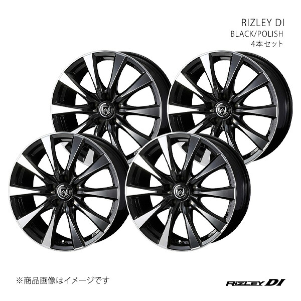 RIZLEY DI ライツレー ディーアイ ホイール 4本セット 0040506&times;4 【17&times;7.0J 5-114.3 INSET40 BLACK/POLISH】｜車高調　カー用品専門店　車楽院