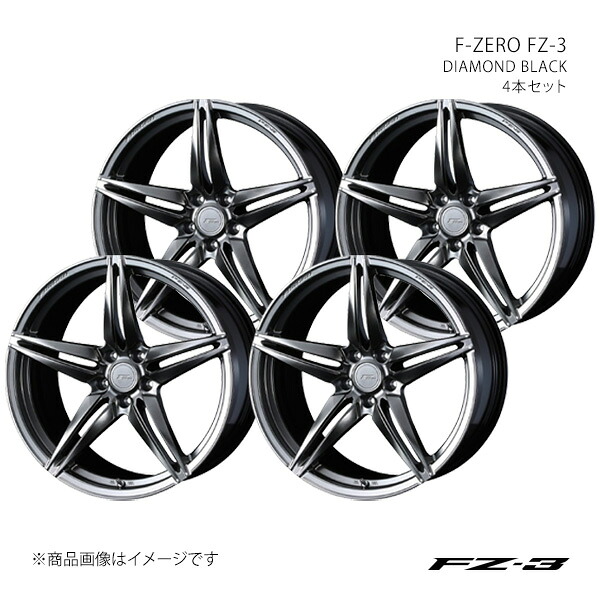 F-ZERO FZ-3 エフゼットスリー フェアレディZ RZ34/NISMO 推奨タイヤ(255/35-20) ホイール4本セット 0039474×4【20×9.5J 5-114.3 INSET38 DIAMOND BLACK】