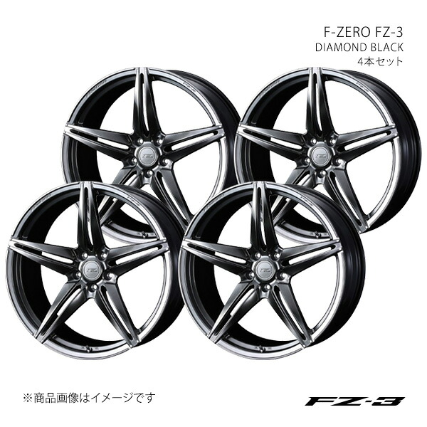 F-ZERO FZ-3 エフゼットスリー ホイール 4本セット 0039478×4 【21×9.0J 5-114.3 INSET35 DIAMOND BLACK】