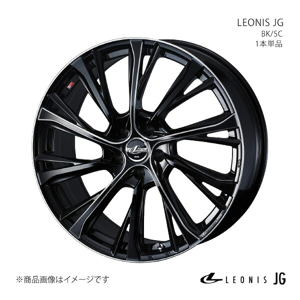 LEONIS JG レオニス ジェイジー ホイール 1本単品 0042453 【15&times;4.5J 4-100 INSET45 BK/SC】｜車高調　カー用品専門店　車楽院