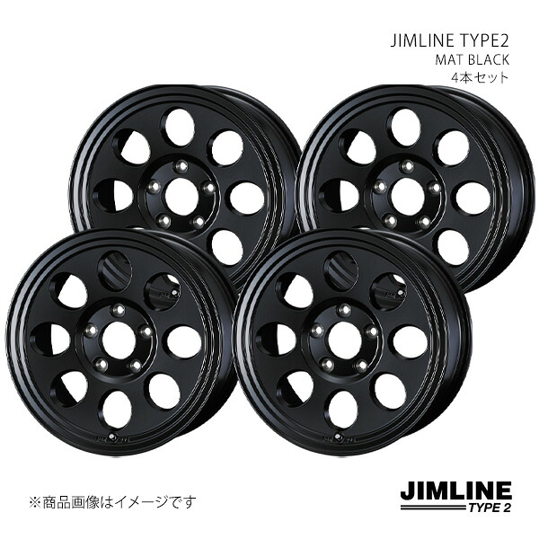 JIMLINE TYPE2 ジムライン タイプツー ホイール 4本セット 0041432&times;4 【16&times;5.5J 5-139.7 INSET22 MAT BLACK】｜車高調　カー用品専門店　車楽院 55,593円