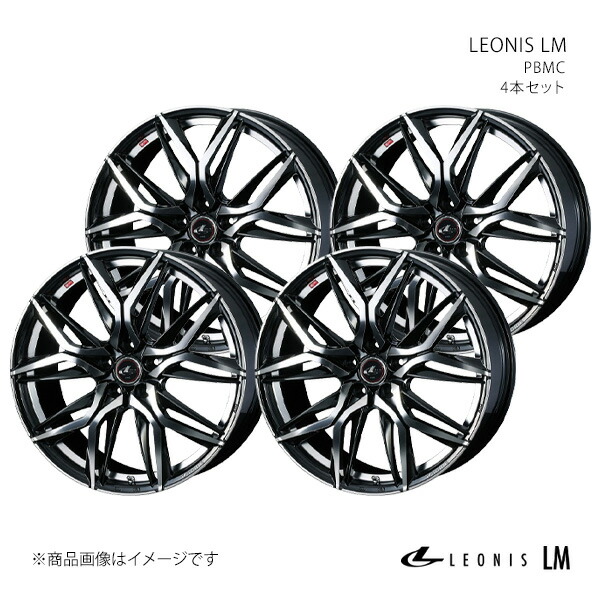 LEONIS LM リーフ ZE1 ホイール 4本セット 0040840×4 【19×8.0J 5-114.3 INSET43 パールブラックミラー】