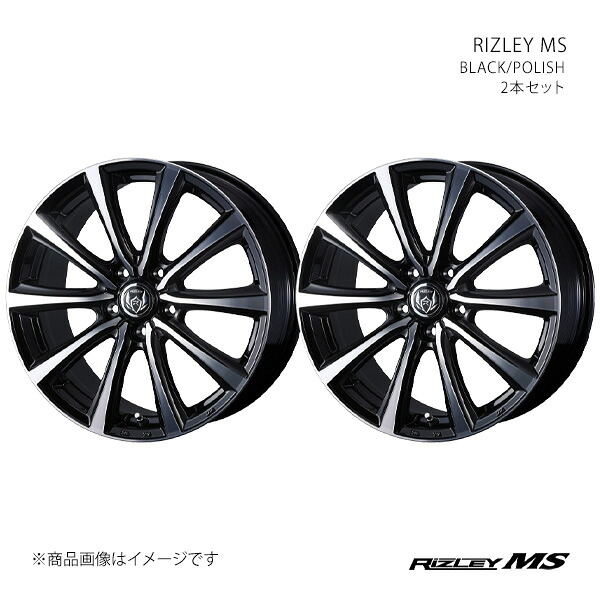 RIZLEY MS ライツレー エムエス プレミオ 260系 アルミホイール 2本セット 0041642×2【15×6J 5-100 INSET43 BKP】