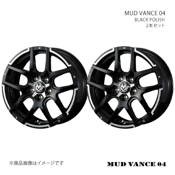 MUD VANCE 04 マッドヴァンス ゼロフォー ホイール 2本セット 0038933×2 【18×7.0J 5-114.3 INSET40 BLACK POLISH】