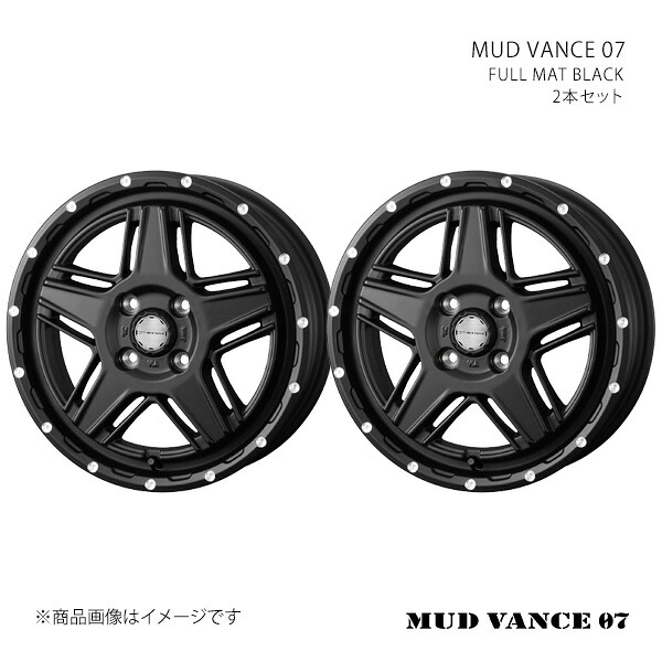 MUD VANCE 07 マッドヴァンス ゼロセブン ホイール 2本セット 0040530×2 【15×4.5J 4-100 INSET45 FULL MAT BLACK】