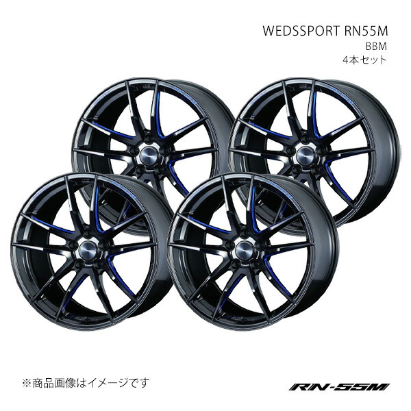 WEDSSPORT RN55M ウェッズスポーツ アールエヌ55エム ホイール 4本セット 0073566×4 【19×10.5J 5-114.3 INSET32 BBM】