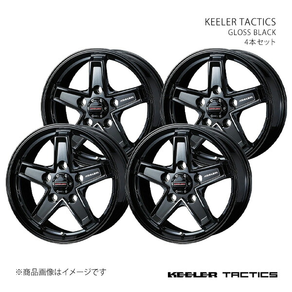 KEELER TACTICS キーラー タクティクス ホイール 4本セット 0039737×4 【18×8.0J 5-150 INSET52 GLOSS BLACK】