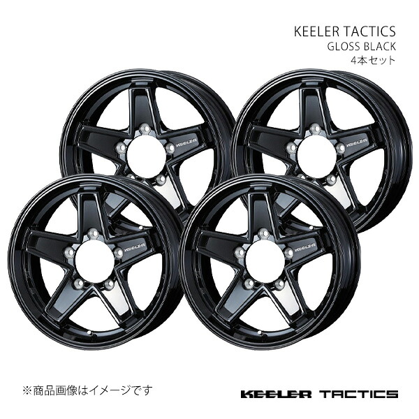 KEELER TACTICS キーラー タクティクス ホイール 4本セット 0039722×4 【15×6.0J 5-139.7 INSET0 GLOSS BLACK】