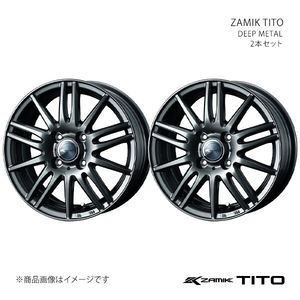 ZAMIK TITO ザミック ティート ホイール 2本セット 0037581×2 【13×4.0J 4-100 INSET45 DEEP METAL】