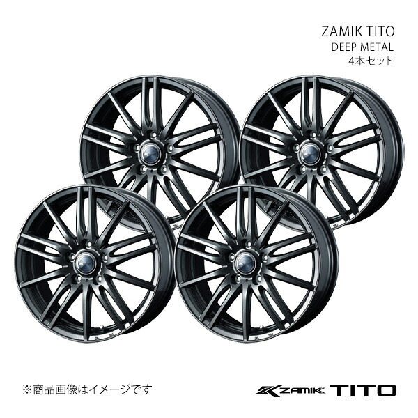 ZAMIK TITO ウィッシュ 10系(2.0Z除く) アルミホイール4本セット 0037797×4【15×6.0J 5-100 INSET43 DEEP METAL】|車高調 カー用品専門店 車楽院