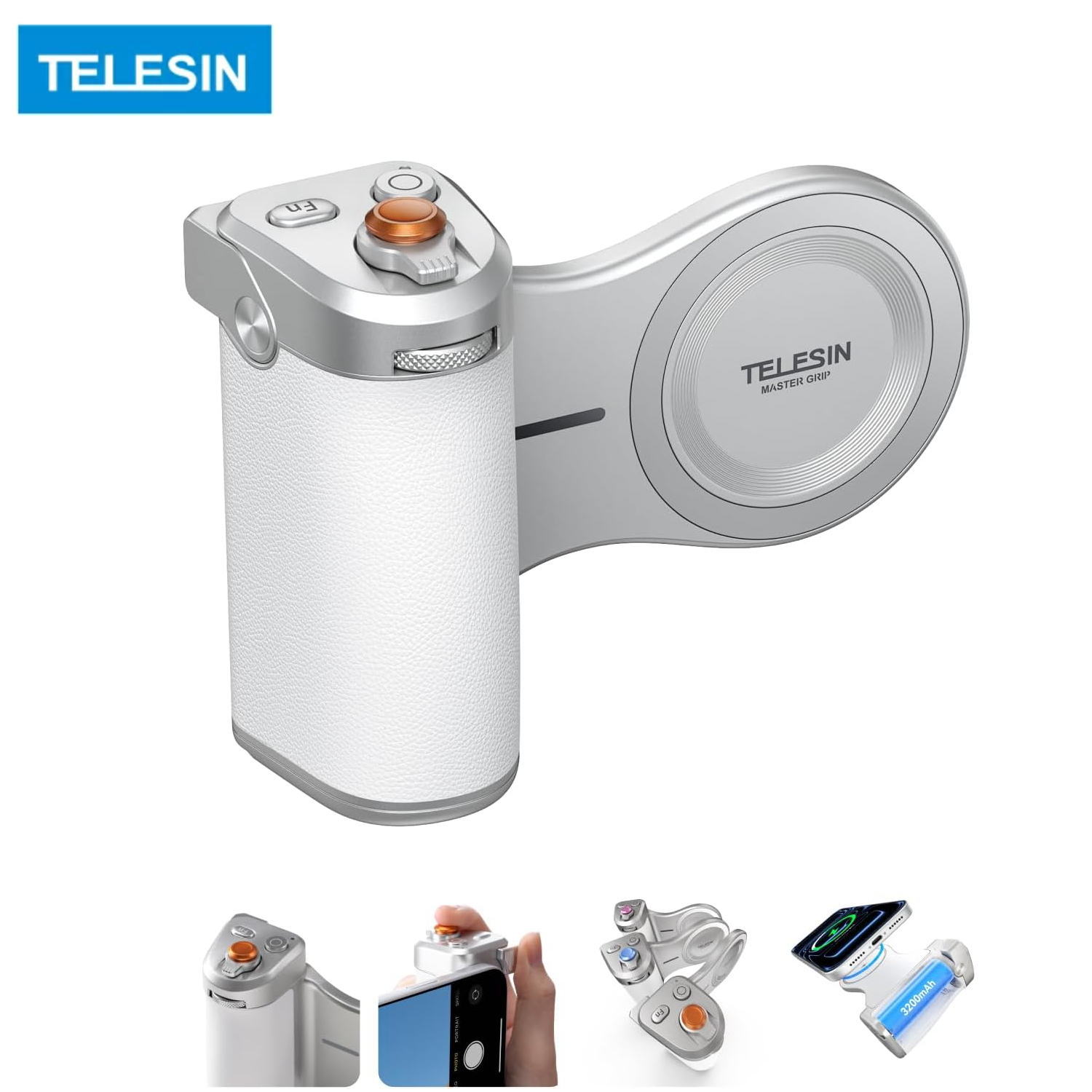 ＼百貨店大売り出し継続期間 P3倍／TELESIN 磁石 スマホカメラグリップ 望遠レンズ役立つこと APP抑えつける DSLRスタイルハンドルホルダー iphone 写真機手持ち部分 iPhone 17 16 15 14 13 12相応う 両面羅針盤 二座標軸シャッター スマホ三脚 Bluetooth遠隔操作 スマホ映画化手持ち部分 スマホスタンド