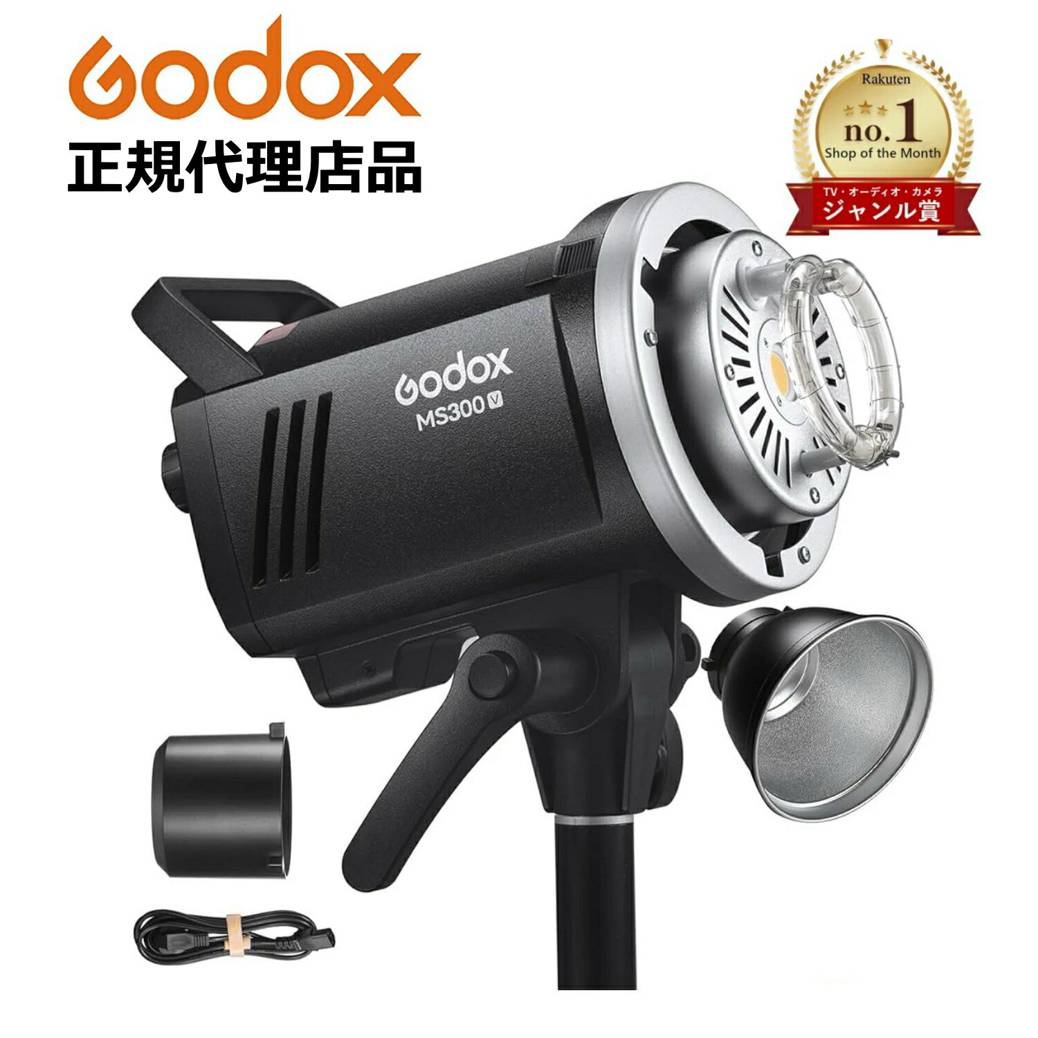 ＼正規代理店品 ジャンル賞受賞 ／Godox MS300-V 300Ws 高性能スタジオフラッシュ ストロボライト 安定出力＆高速リサイクル モデリングライト搭載 MS300V