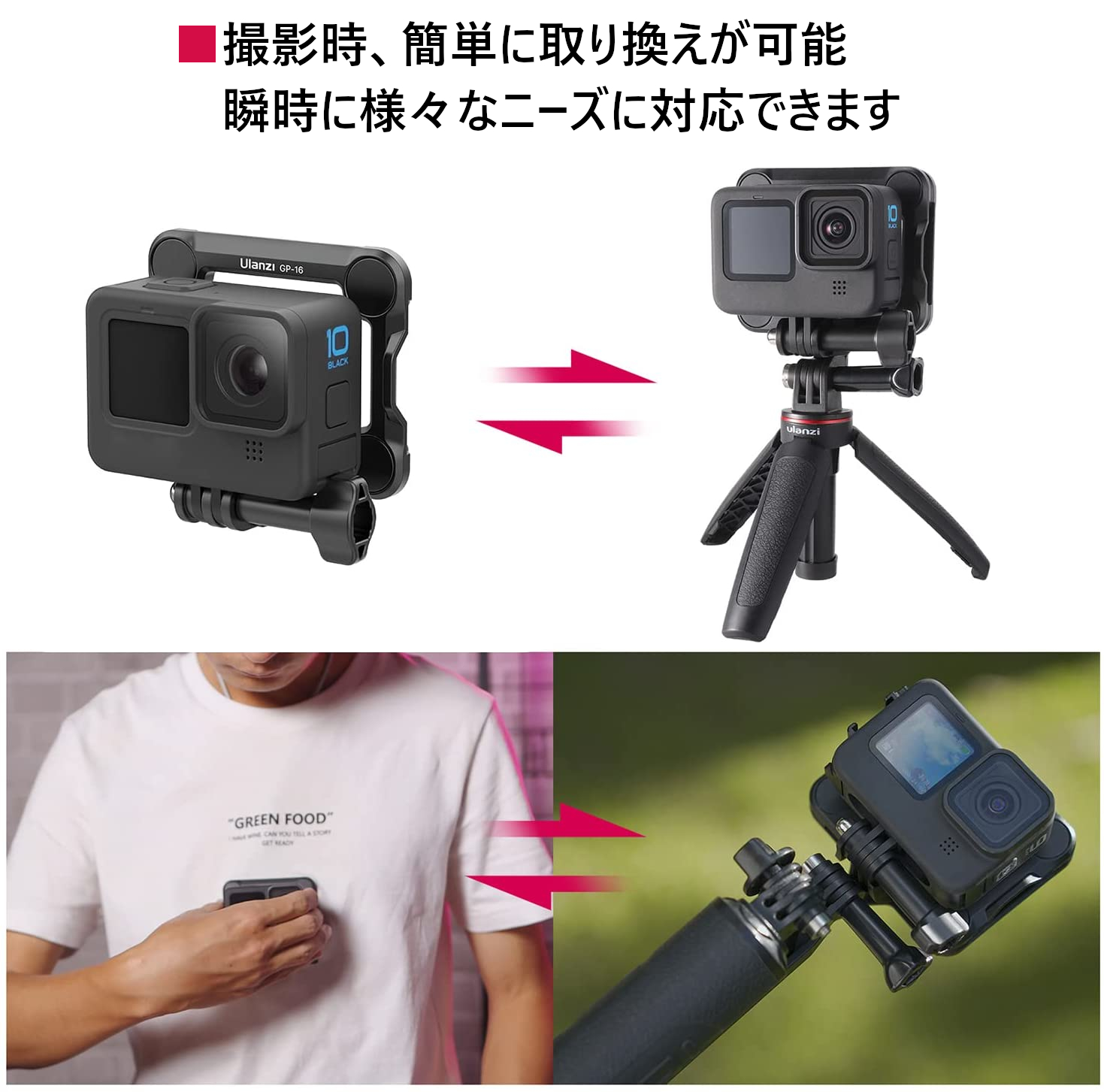 GoPro HERO10 Black & 3-Way(三脚)セット-