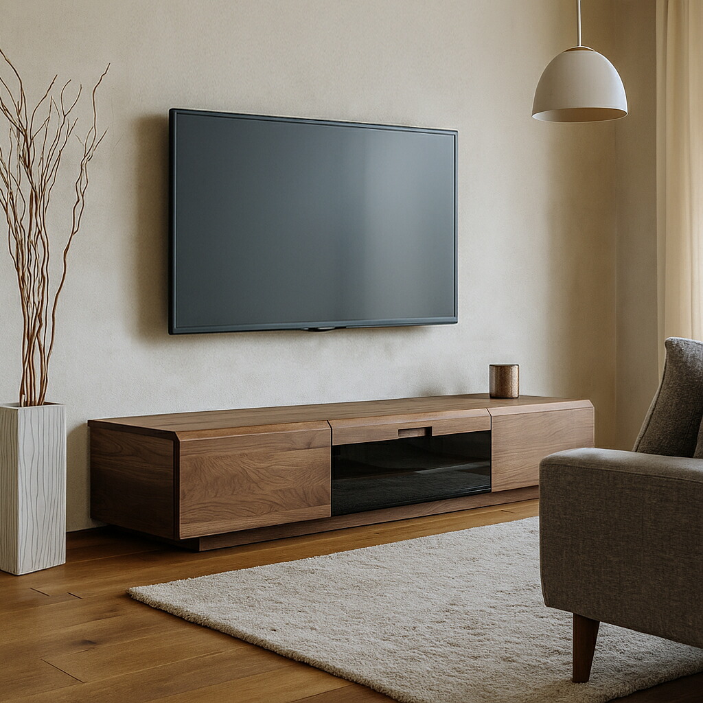 テレビ台 180cm テレビボード カラー ブラウン ウォールナット無垢材 サイズ 幅 1800 奥行 445 高さ 330 mm 生産国 国産 日本製 ローボード ロータイプ テレビ台 ※ツーマン配送にて開梱設置(無料)で行います。