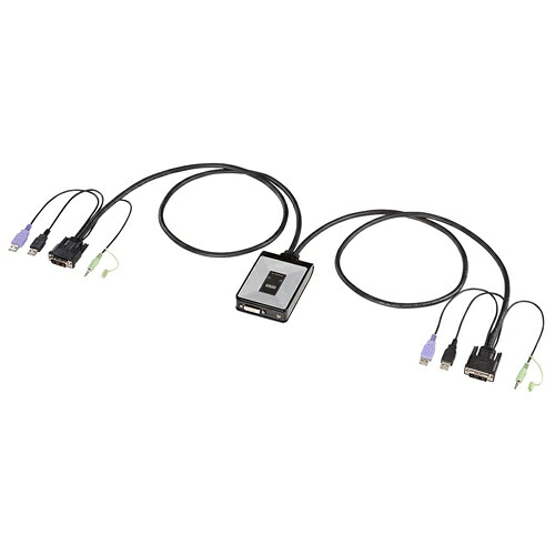 サンワサプライ ディスプレイエミュレーション対応DVIパソコン自動切替器(2:1) SW-KVM2DUN