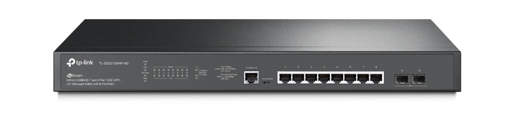 TP-Link ティーピーリンク JetStream 8ポート 2.5GbE POE+ L2+ マネージスイッチ/2スロット 10GE SFP+ TL-SG3210XHP-M2(UN)