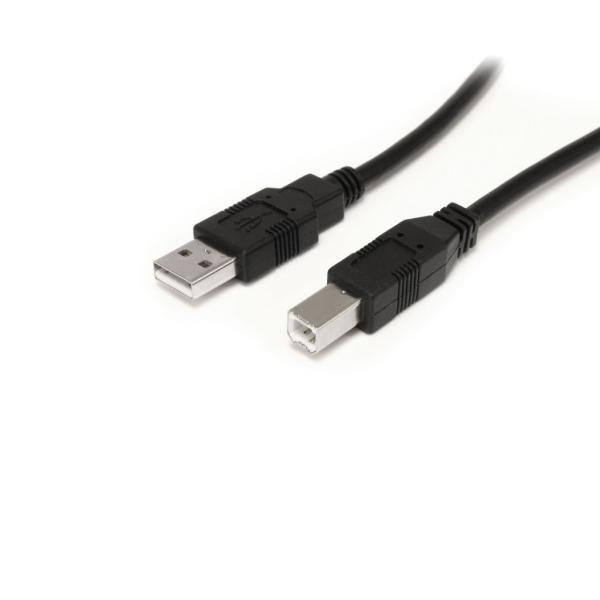 StarTech.com USB 2.0 リピーターケーブル 9.1m USB-A(オス)-USB-B(オス)480Mbps ブラック USB2HAB30AC