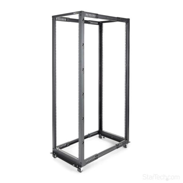 StarTech.com 19インチ サーバーラック/42U/4ポスト オープンフレーム/奥行調整幅 59cm-104cm 4POSTRACK42 36,804円