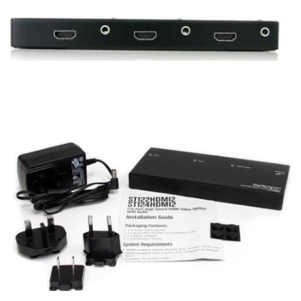 StarTech.com 2出力対応HDMIスプリッター分配器 3.5mmステレオオーディオ対応 1080p/1920x1200 ST122HDMI2|シネックスストア