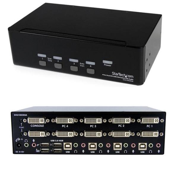 StarTech.com 4ポート デュアルDVIモニター対応USB接続KVMスイッチ/PCパソコンCPU切替器 SV431DD2DUA 39,773円