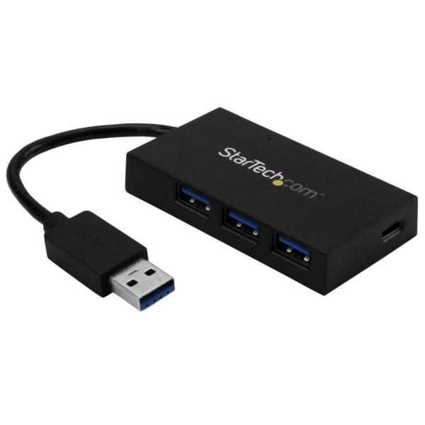 StarTech.com 4ポートUSB 3.0ハブ USB A - 3x USB A(高速充電対応)/ 1x USB-C 電源アダプタ付属 USB Type-Cポート搭載USBハブ HB30A3A1CSFS