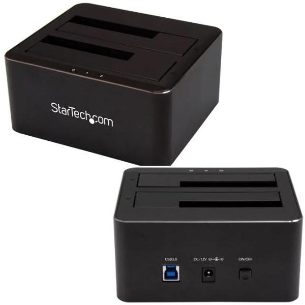 StarTech.com クレードル式SATA3.0対応HDD/SSDドッキングステーション 2x 2.5/3.5インチドライブ対応 USB 3.0接続 SDOCK2U33V