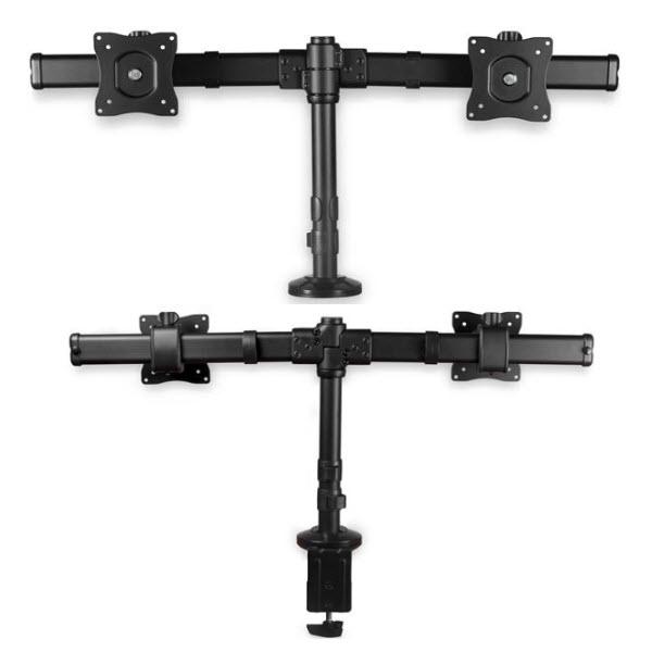 StarTech.com デュアルモニターアーム 13-27インチモニタに対応 VESA準拠 クランプ/グロメット固定方式 昇降デスクとの共用で疲労軽減 ARMBARDUOG