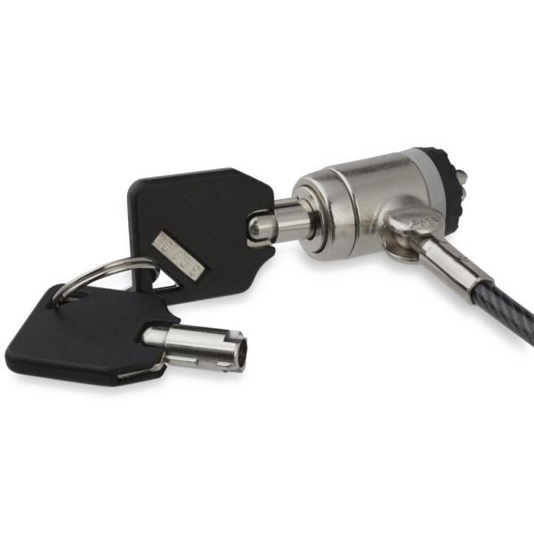 StarTech.com パソコンセキュリティワイヤーロック シリンダ錠タイプ ボタンを押してロック/付属のカギで開錠 盗難防止2mワイヤーロック LTLOCKKEY