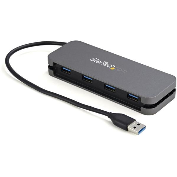 StarTech.com 4ポートUSB 3.0ハブ/USB-A-4x USB-A/SuperSpeed 5Gbps USB 3.1 Gen 1対応Type-Aハブ/USBバスパワー/28cmケーブル HB30AM4AB