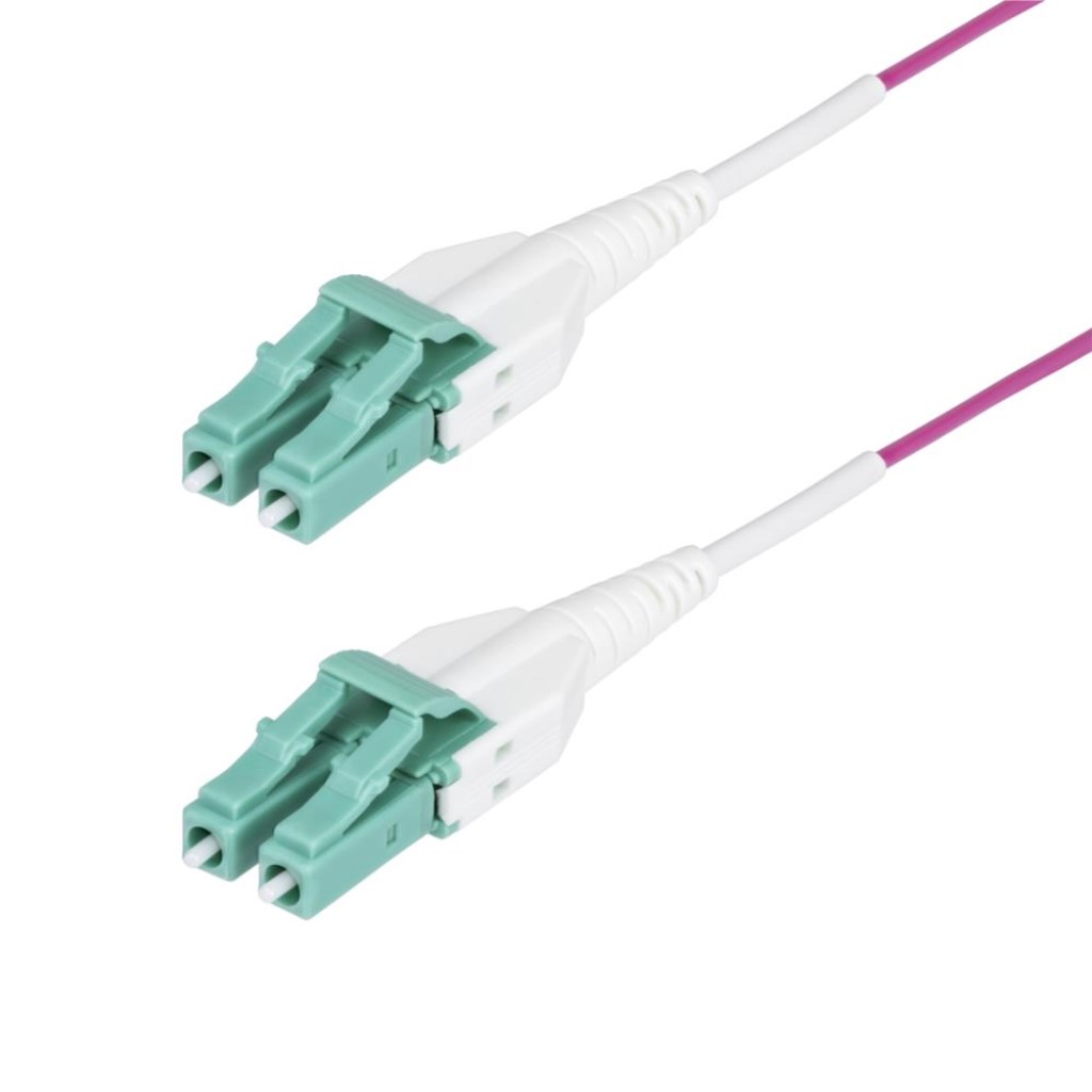StarTech.com 光ファイバーケーブル/OM4 マルチモード/50m/LC-LC UPC/50/125um/2芯/100Gbps/LOMMF/VCSEL/OFNR/高耐久/エリカバイオレット OM4RLCLC50M|シネックスストア