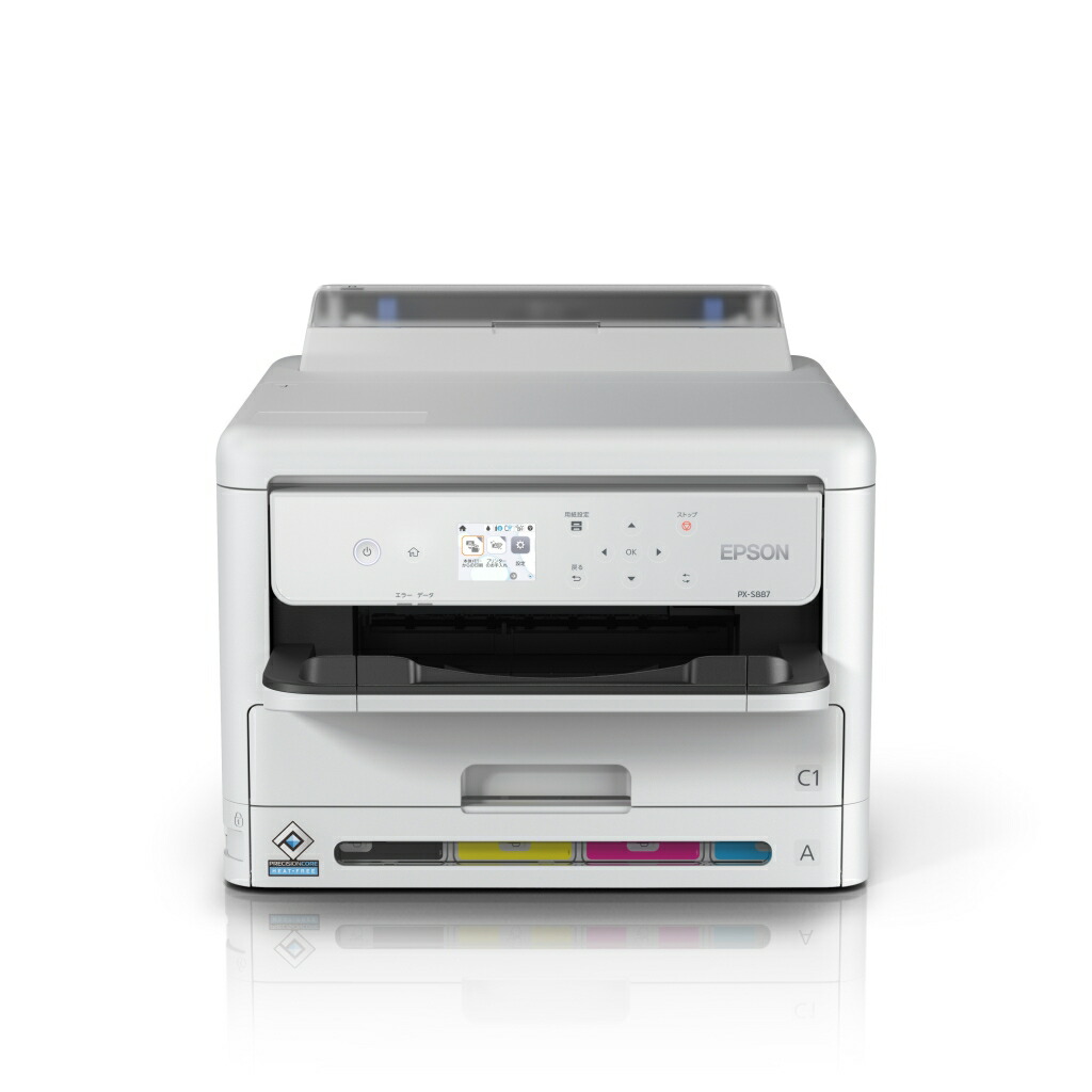 EPSON エプソン A4インクジェットプリンター A4カラーインクジェットプリンター 4色 カラー モノクロ 34PPM 有線 無線LAN Wi-Fi 5GHz 2.4型液晶 PX-S887