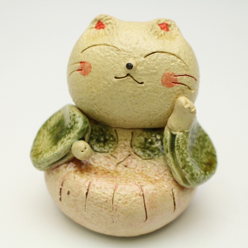 置物 いやし猫 ペーパーウェイト 大 日本製 陶器 オブジェ 飾り物 ミニチュア 置き物 和風 かわいい 和雑貨 レトロ 和モダン おしゃれ シンプル 和テイスト 和室 可愛い コンパクト 小ぶり 小さめ 小さい ネコ ねこ Crunchusers Com