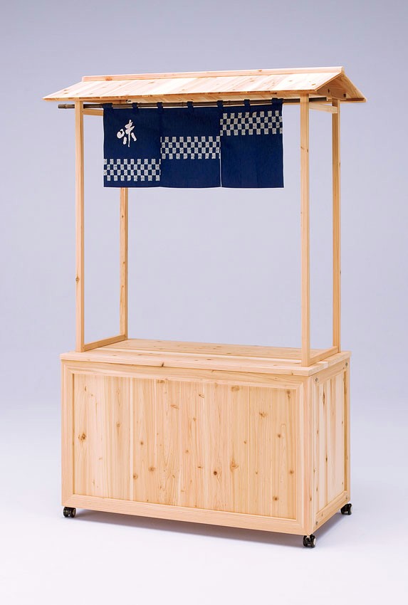 楽天市場】屋台販売台ブレイ君 什器 店舗備品 日本製 木製 キャスター