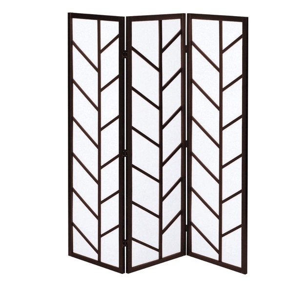 北欧レトロ 木製フレーム 3連 ブラインドパーティション