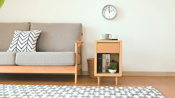 アウトレット送料無料 楽天市場 送料無料 サイドテーブル 幅30cm ナチュラル 引き出し 収納付き ホワイトオーク 無垢材 完成品 収納 ナイトテーブル 木製 コンパクト ベッドサイドチェスト ソファーサイドテーブル コンパクト 花台 おしゃれ 北欧 ミッドセンチュリー