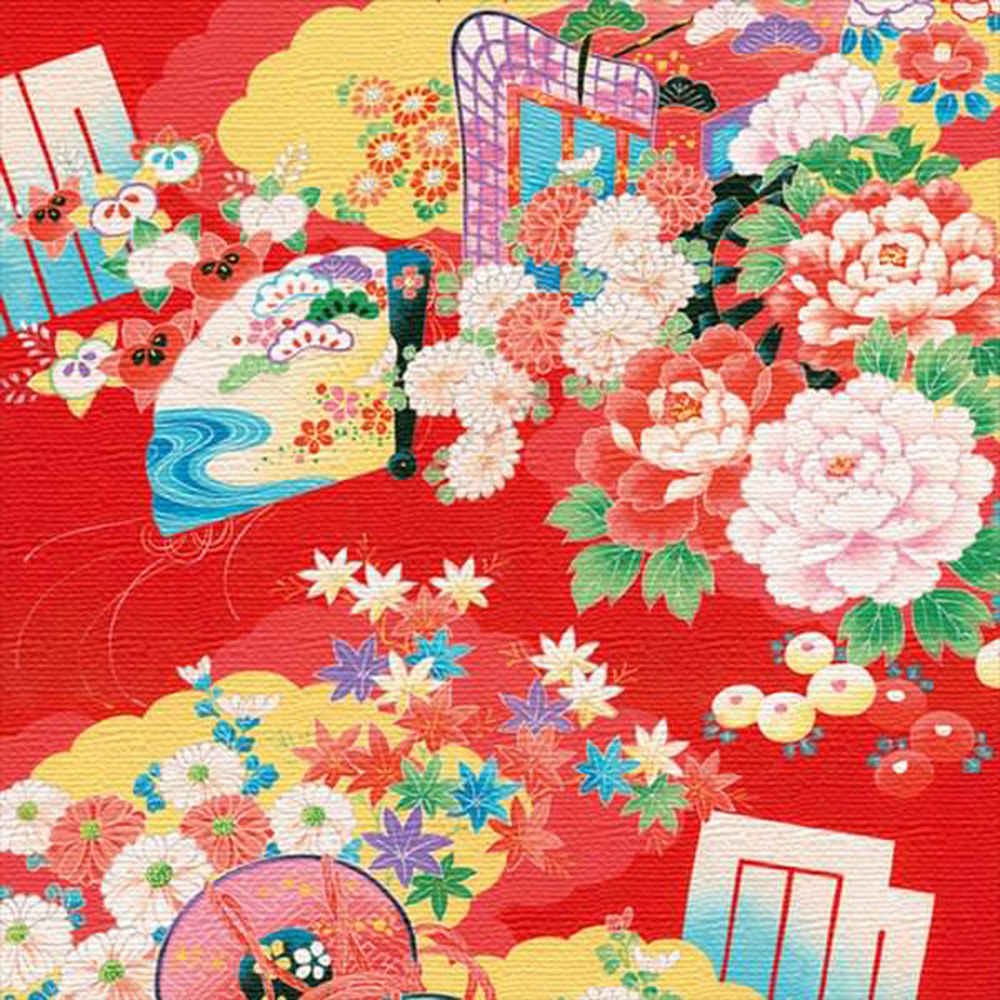 伝統和柄のインテリアパネル XLサイズ（100cm×100cm） ウォールアート 壁掛け おしゃれ 北欧 モダン 新築祝い 開店祝い 結婚祝い お洒落 玄関 寝室 リビング 応接室 ポスター インテリア 内装 イメージチェンジ 模様替え リメイク 壁穴 目隠し