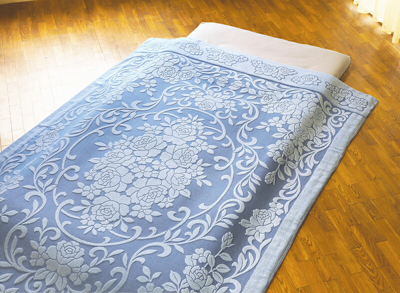 花柄 一年中 青色 2枚セット フラワー柄 大きい 花柄 ウォッシャブル 厚手 おしゃれ 豪華 洗える オールシーズン 肌掛け 凹凸 厚め 高級感 洗濯可能 家具のショウエイ 2枚セット 大きめ おしゃれ 薄掛け 今治産大判サイズボリュームタオルケット ベリー 2色組ピンク