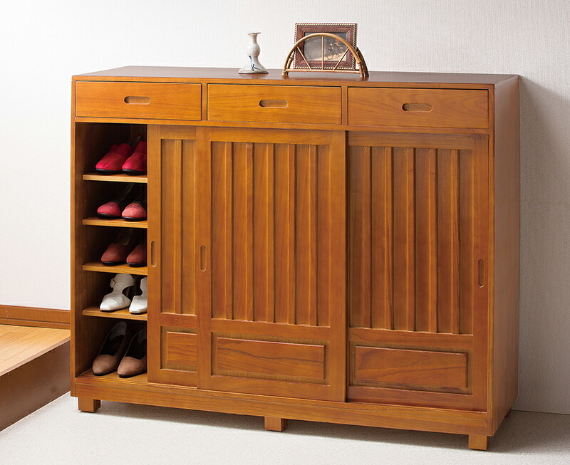 割引価格 玄関収納 おしゃれ レトロ 和モダン 可動棚 引き出し 和風 靴箱 木製 天然木 下駄箱 2枚扉 シューズボックス 引き戸 シック くつ箱 シューズラック 靴入れ Sg S049 Www Fengartech Com