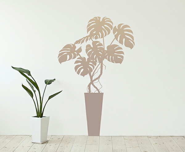 ランキング1位獲得 転写タイプ 大判 高級 ウォールステッカー モンステラ ベージュ 植物 観葉植物 木 日本製 壁傷 汚れ隠し インテリア キッチン リビング 子供部屋 トイレ 壁紙 壁シール かわいい 北欧 プレミアム Toscelikspecialsteel Com