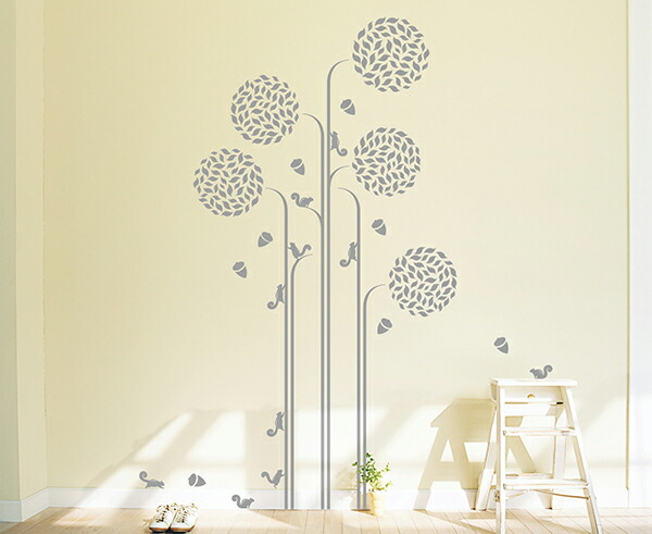 格安即決 転写タイプ 大判 高級 ウォールステッカー ドングリ探し グレー 動物 植物 キッズ 日本製 壁傷 汚れ隠し インテリア キッチン リビング 子供部屋 トイレ 壁紙 壁シール かわいい 北欧w 正規品 Qallwahotels Com