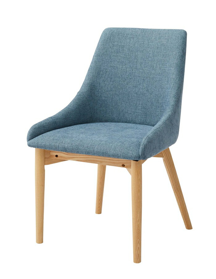 淡い青色の木製シンプルチェア 淡い青色の木製シンプルチェア